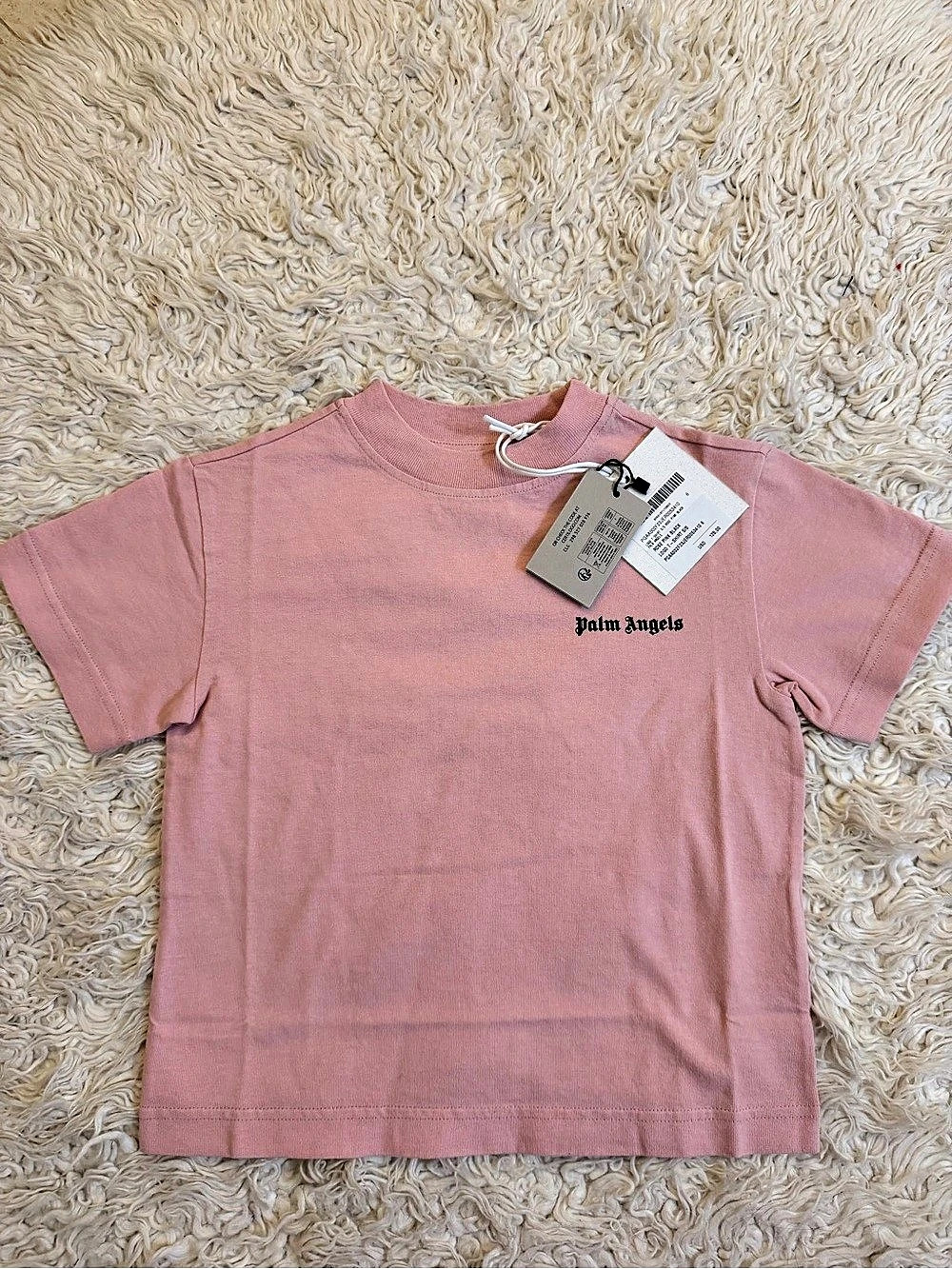 Palm Angels kids Short Sleeve Cotton Tee in Pink Size girls 6 NWT